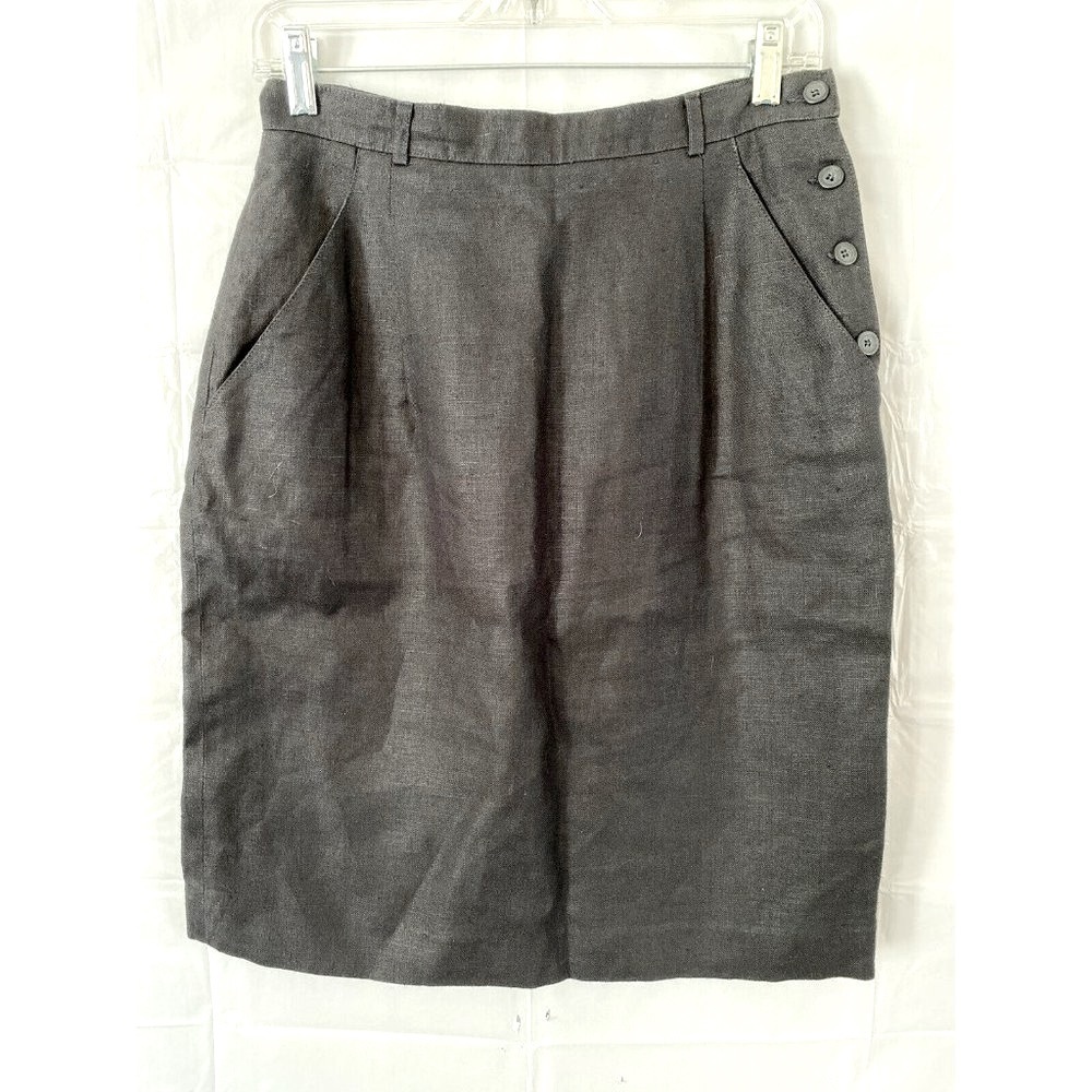 Liz Claiborne Charcoal Gray A-Line Skirt